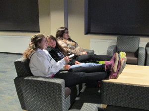 Students relax in Wilson's new student center Photo by Casey Beidel