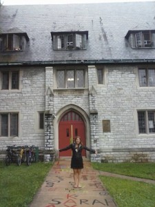 Danniele Fulmer '17 standing outside Riddle Hall Photo provided by Toni Marie