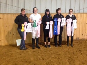 The Wilson College Dressage Team at Penn State end of year show Photo provided by Billie Jones