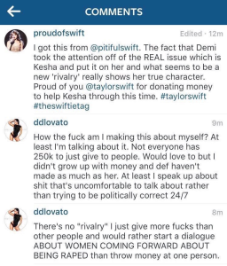 Twitter post by Taylor Swift fan in opposition to Demi Lovato Photo taken from Twitter