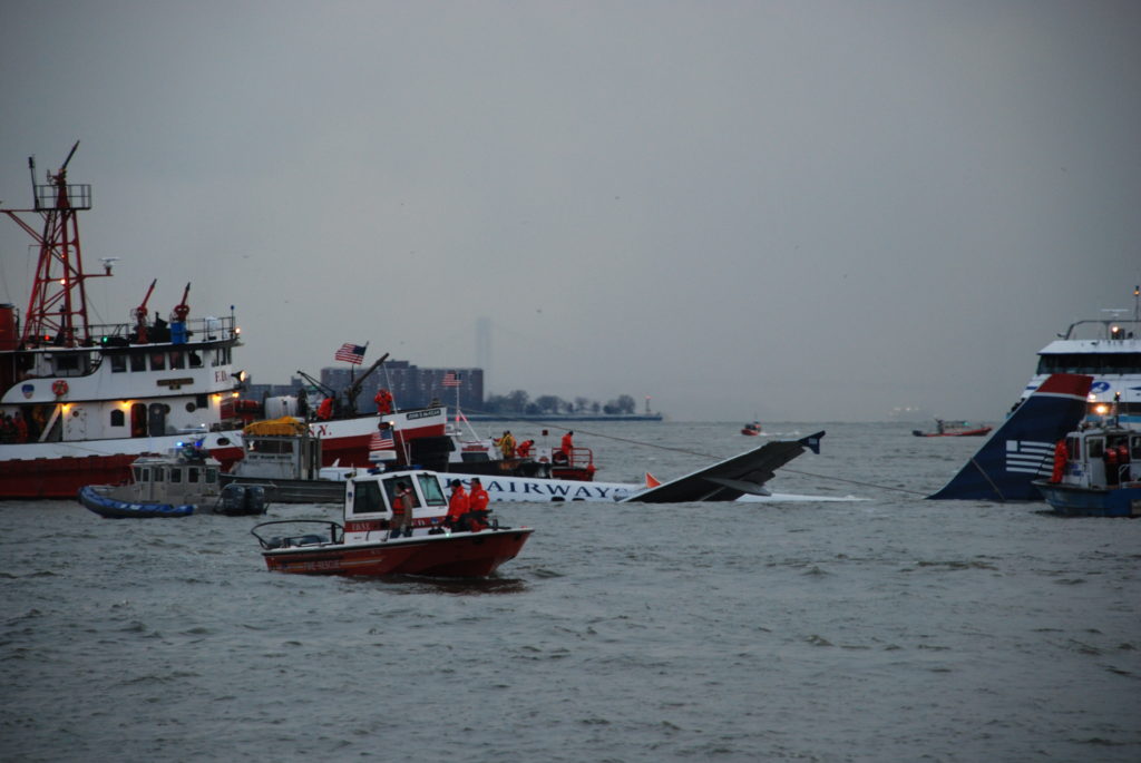 US Airways Flight 1549 Crashed into the Hudson River on January 15, 2009 Photo provided by Creative Commons