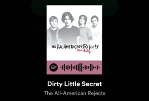 The All-American Rejects "Dirty Little Secret" Spotify Album Cover
