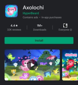 Axolochi Google Play Download Page
