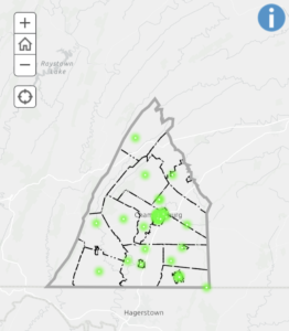 Map of Food Pantries in Franklin County