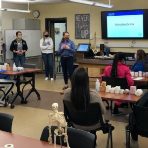 Prospective students listening to Dr. Tonia Hess-Kling present on the exercise science course of study Photo from @wilsoncollegepa